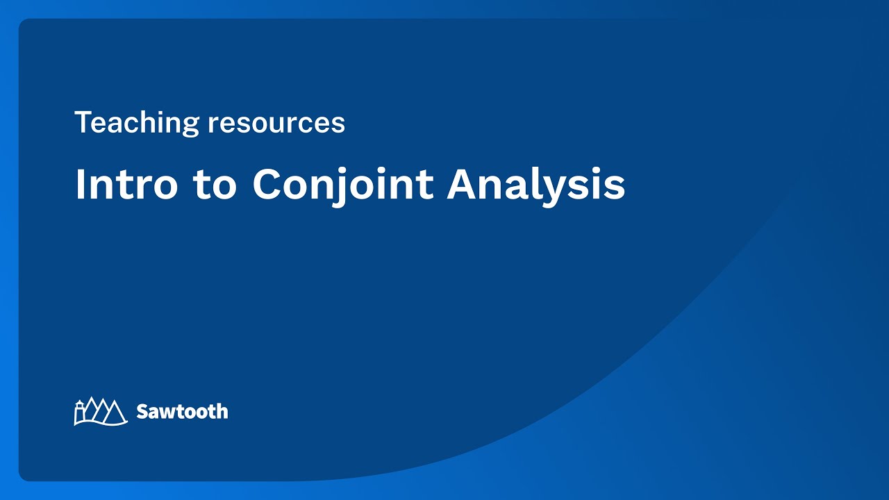 Teaching resources &mdash; Intro to Conjoint Analysis
