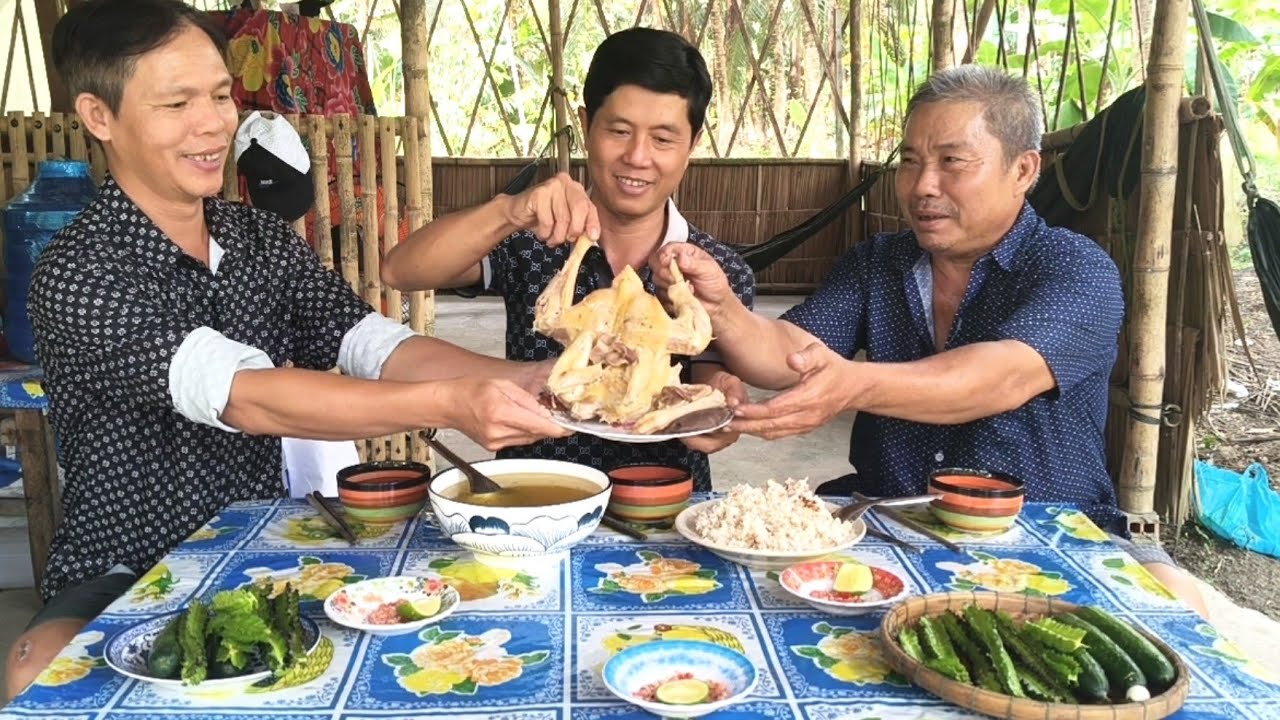 Quá Hấp Dẫn với Món Thịt Gà Luộc Nước Dừa Chấm Đậu Rồng Ngon Hết Chỗ Chê | Kho Quẹt Vlog T200