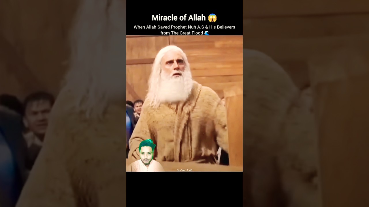 Miracle of Allah 😱 Allah Saved Prophet Nuh from Great Flood 🚢🌊 #shorts #nuh #miracle #allah
