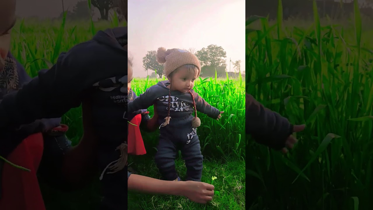 19 February 2026 #Sharon Wilson # Play with green 💚 field #cutebaby #cute #bornbabyvideo