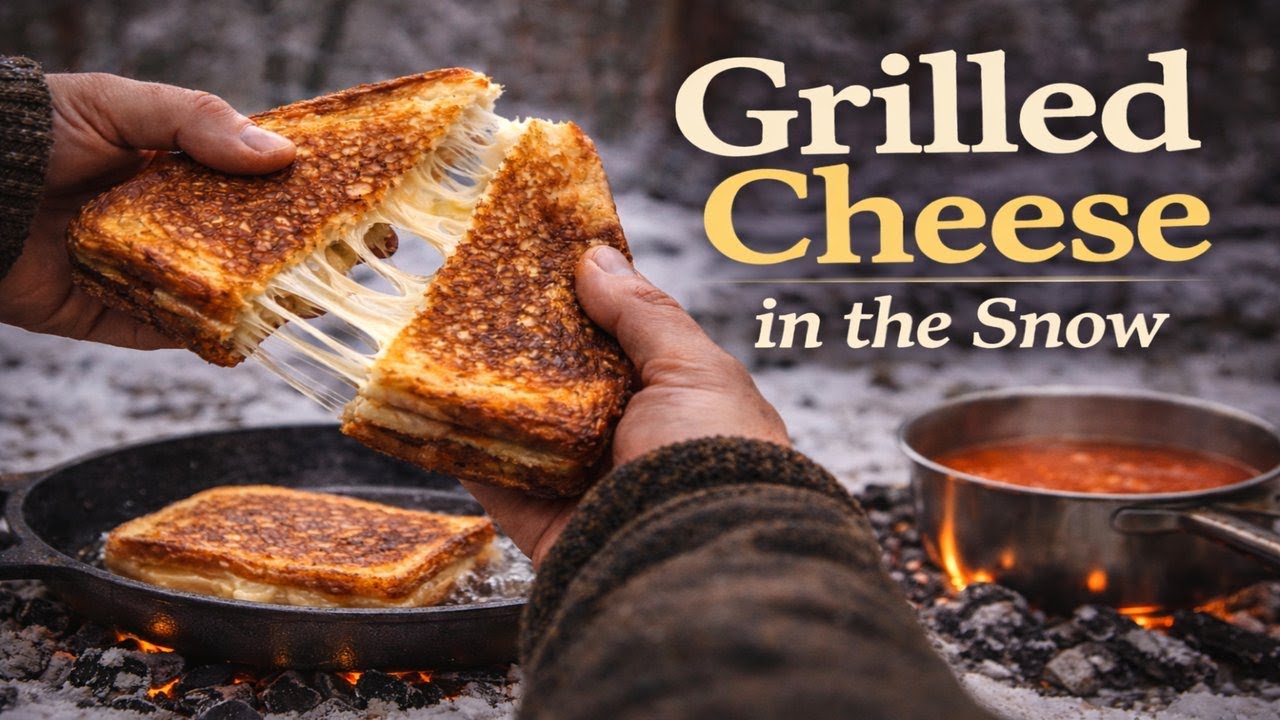 Grilled Cheese in the Snow | Outdoor Fire Cooking