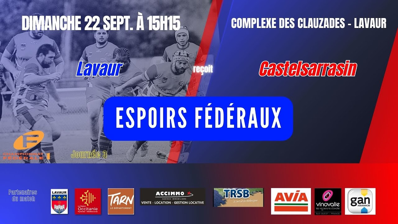 Match de rugby Fédérale espoirs - Lavaur / Castelsarrasin
