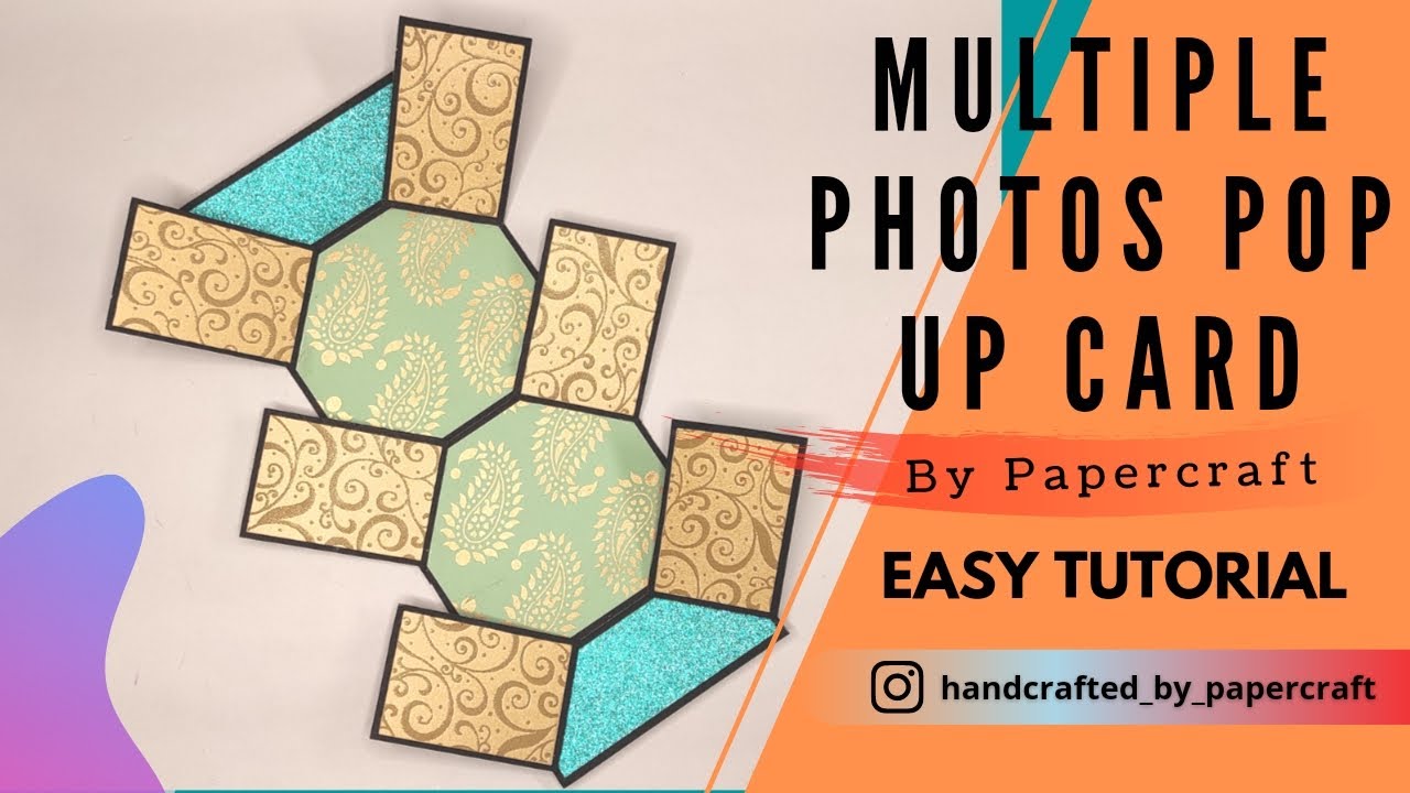 DIY | Multiple Photos Popup Card | Easy Step By Step Tutorial by Papercraft | Scrapbook Ideas
