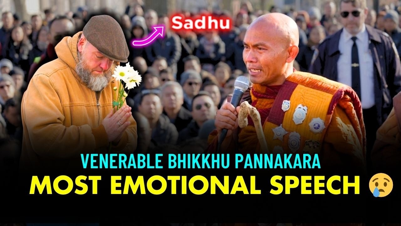 Venerable Bhikkhu Pannakara's Most Emotional Speech - The Moment Thousands Cried In The Rain