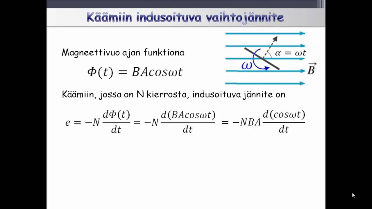 FYS7/11 Vaihtojännite ja vaihtojännitegeneraattori