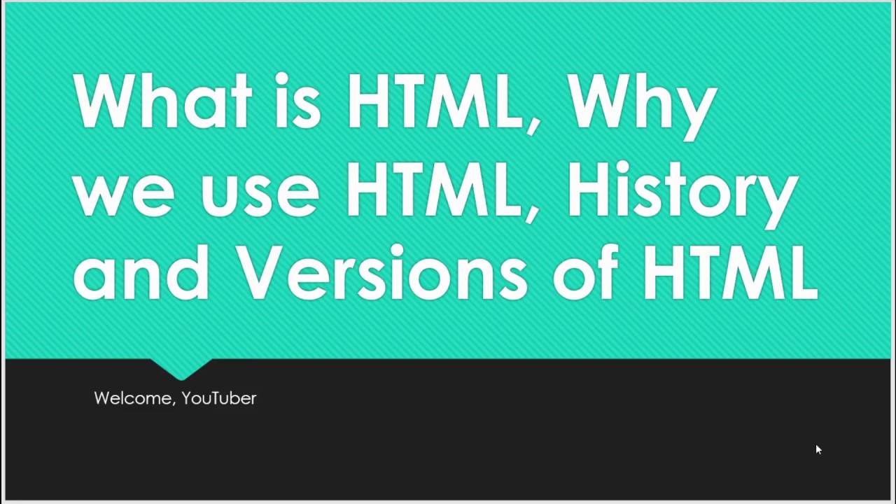 HTML Basics Course For Beginners | What is HTML | Different Versions of HTML | Tutorial #03