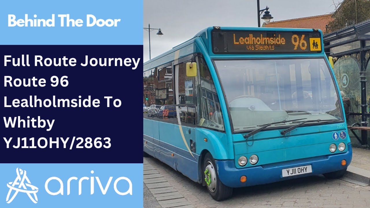 Behind The Door + Full Journey: Route 96 | YJ11OHY/2863 - Arriva North East: Optare Solo M950
