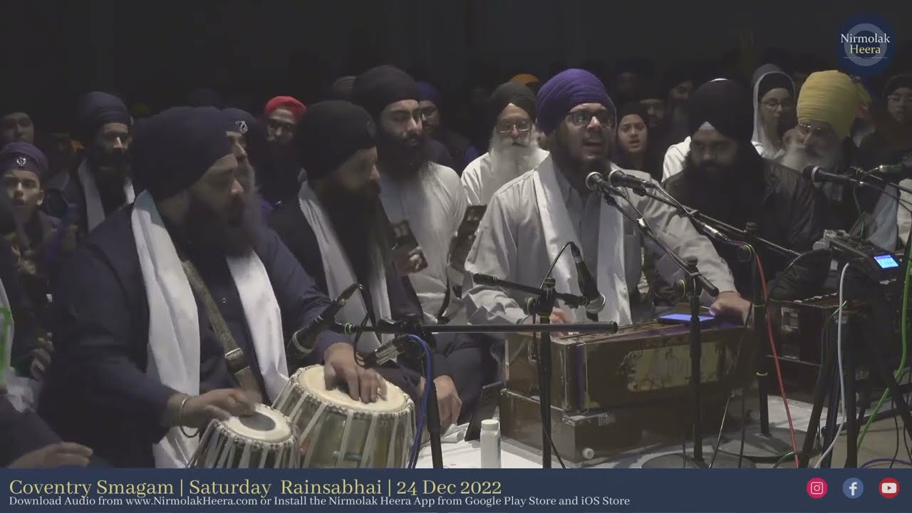 Bhai Ashiespal Singh Coventry Rainsabhai 24 Dec 2022 | Shabad Gurbani Keertan