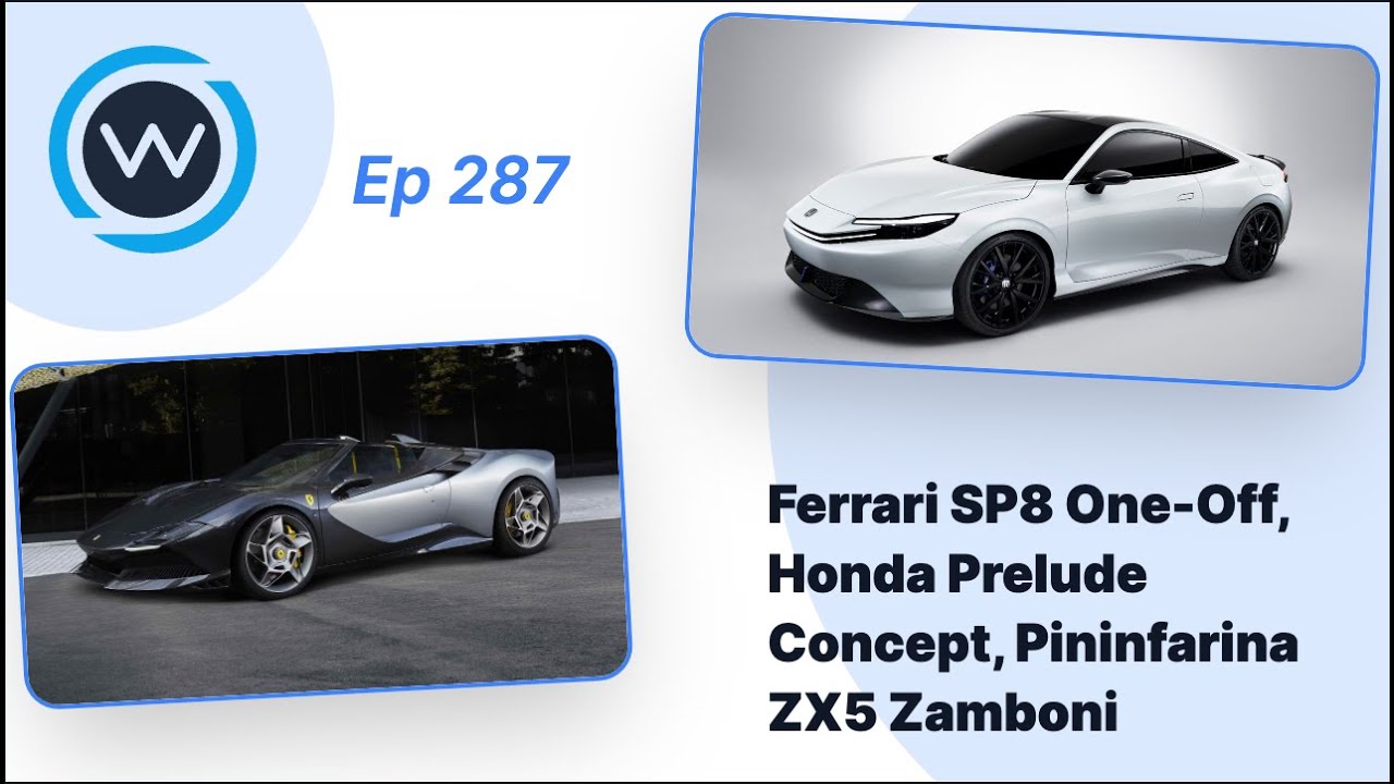 Ferrari SP8 One Off, Honda Prelude Concept, Pininfarina ZX5 Zamboni