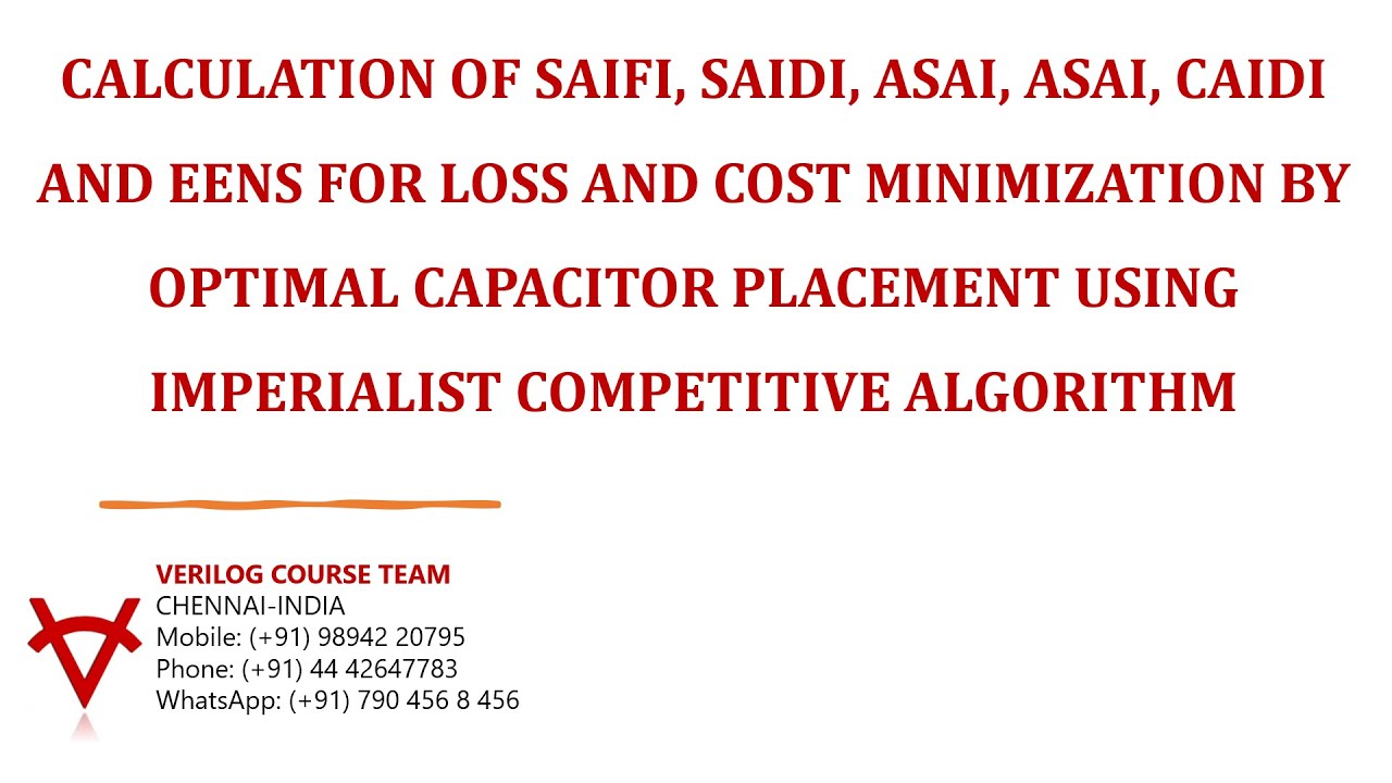 IMPERIALIST COMPETITIVE ALGORITHM-SAIFI, SAIDI, ASAI, ASUI, CAIDI AND EENS-LOSS-COST MINIMIZATION