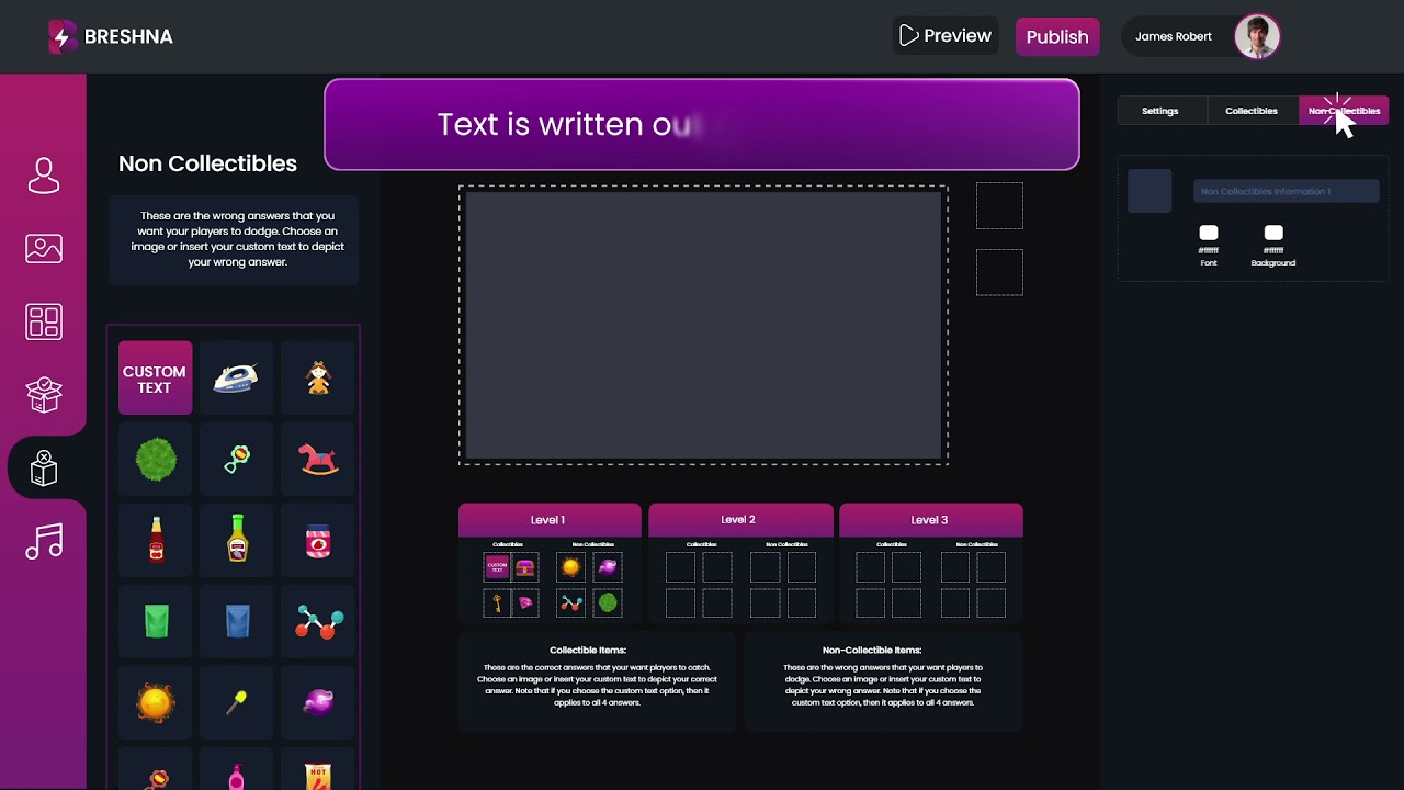 Breshna tutorial - Run & Catch Template