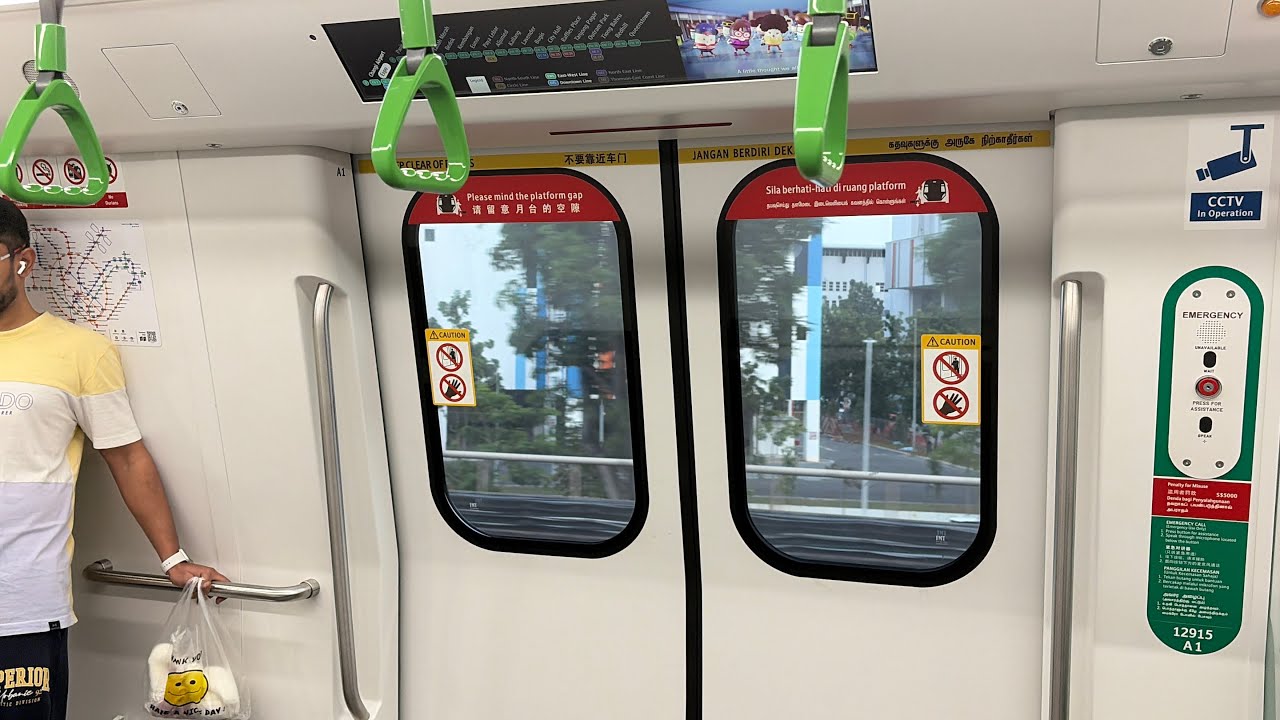 (Announcement problems) SMRT TRAINS ride on the CGL towards Changi Airport - R151 915/916 
