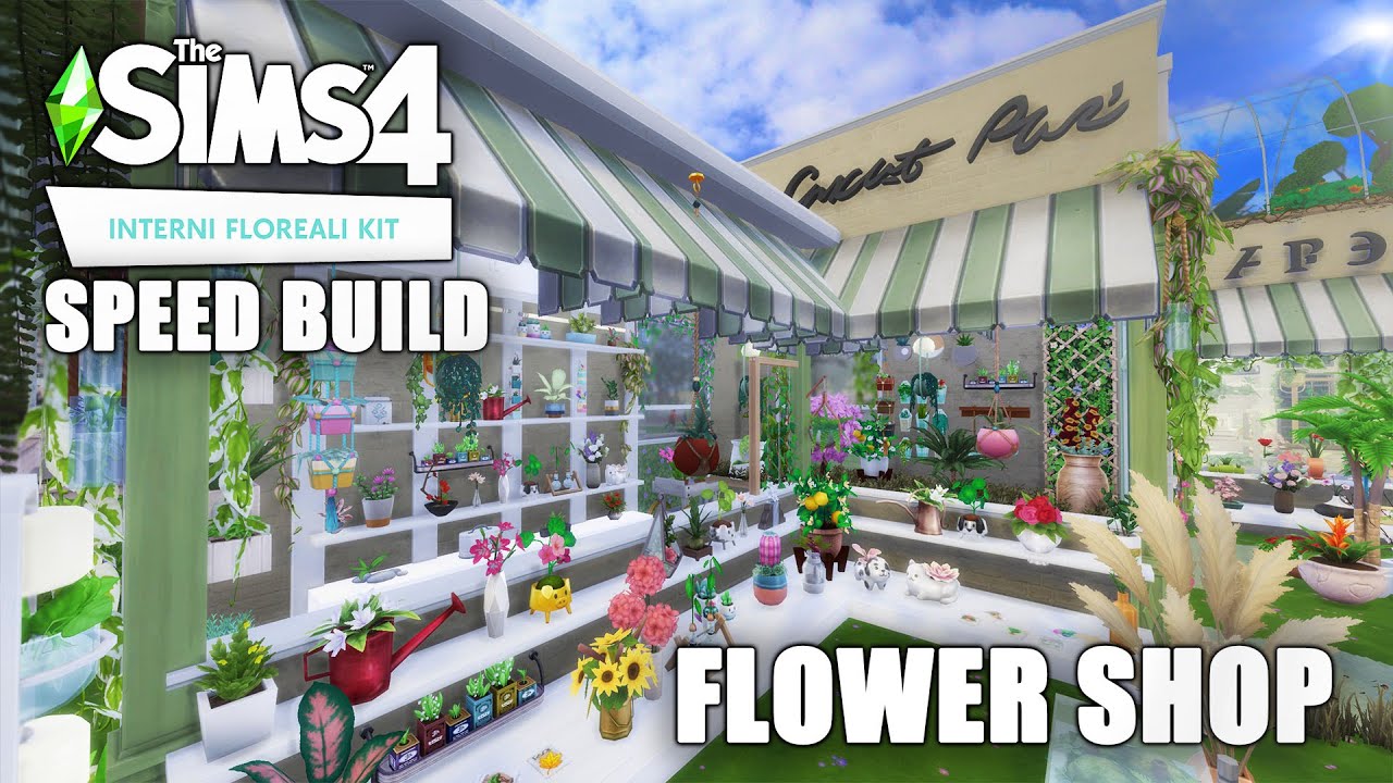 🌼🏠FLOWER POINT SHOP! INTERNI FLOREALI KIT - THE SIMS 4 ITA SPEED BUILD🏠🌼