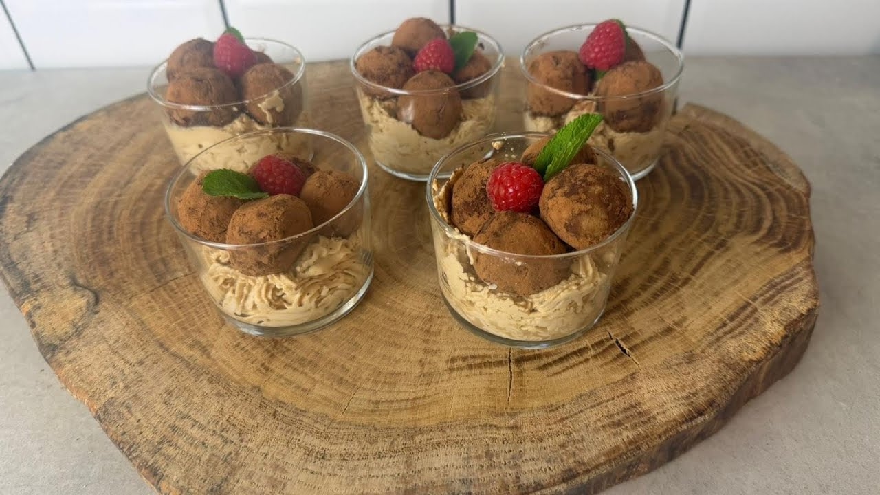 Mini tiramisu w kulkach, przepis na łatwy deser 🍨 