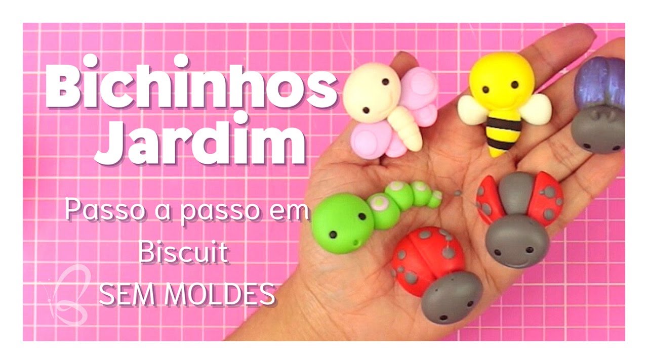 Aprenda a fazer BICHINHOS DO JARDIM em Biscuit SEM MOLDES - Sah Passa o Passo