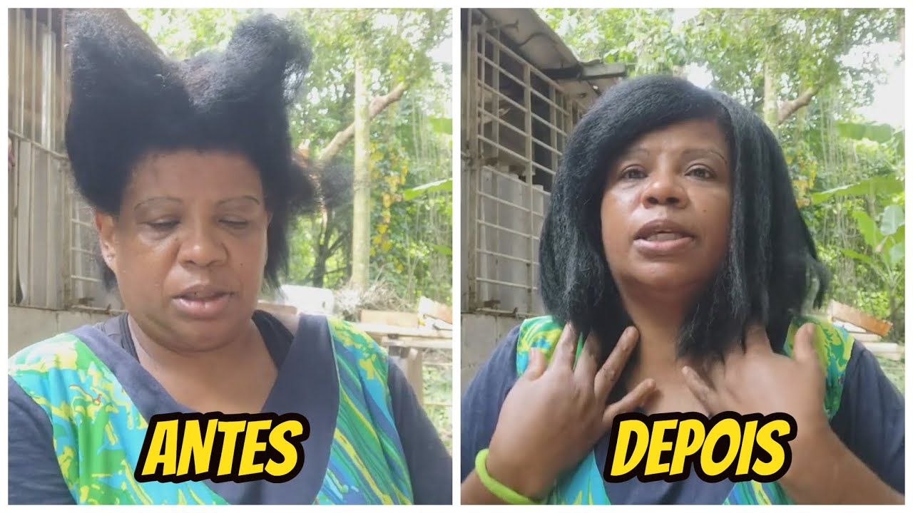 Fiz meu cabelo com pente quente como antigamente