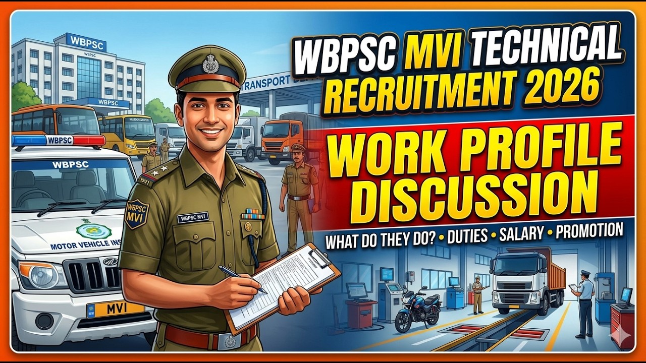 MVI Technical Officer Work Profile 2026 | WBPSC MVI Job Profile | WBPSC MVI Work Profile In Bengali