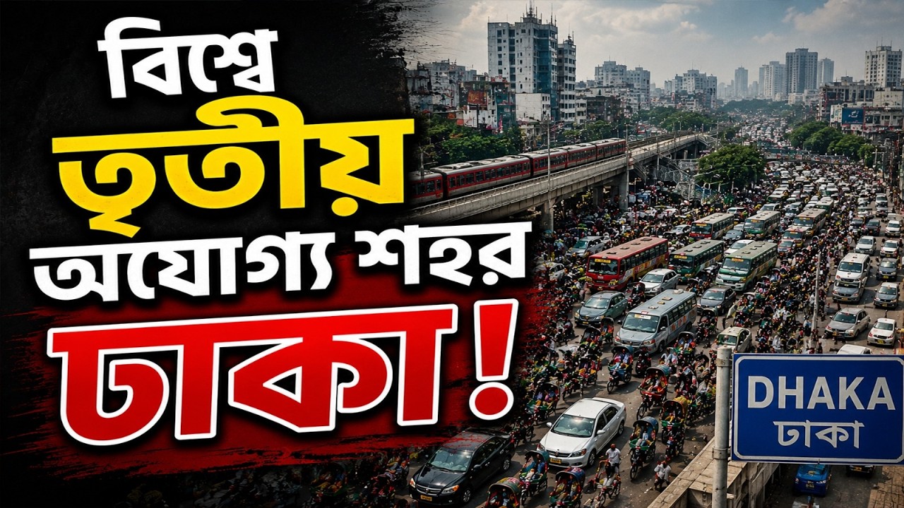 বিশ্বে বসবাসের অযোগ্য শহরের তালিকায় তৃতীয় ঢাকা | Bangla Post