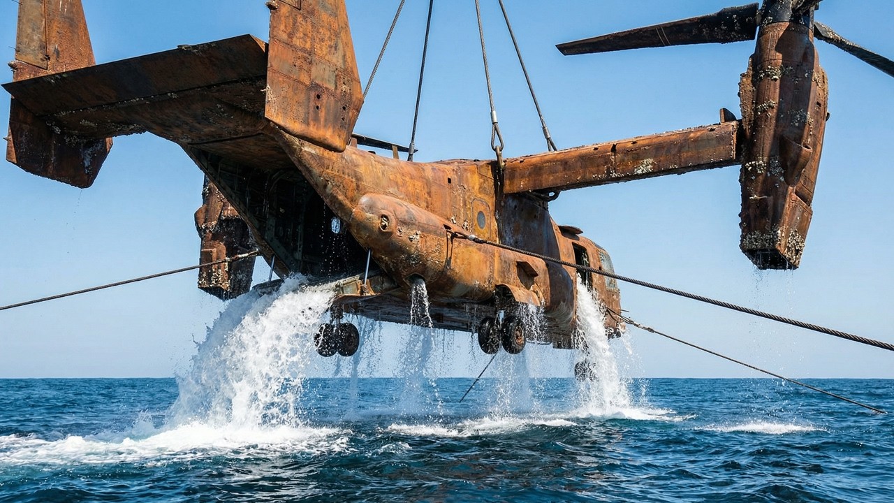 Inside the Extreme Deep Sea Salvage of a Giant V-22 Osprey V 22 Osprey How It Works