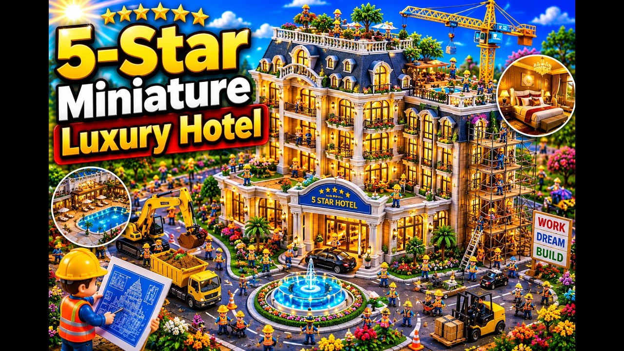 Miniature Luxury Hotel Construction | Tiny Workers Build an Amazing 5-Star Hotel
