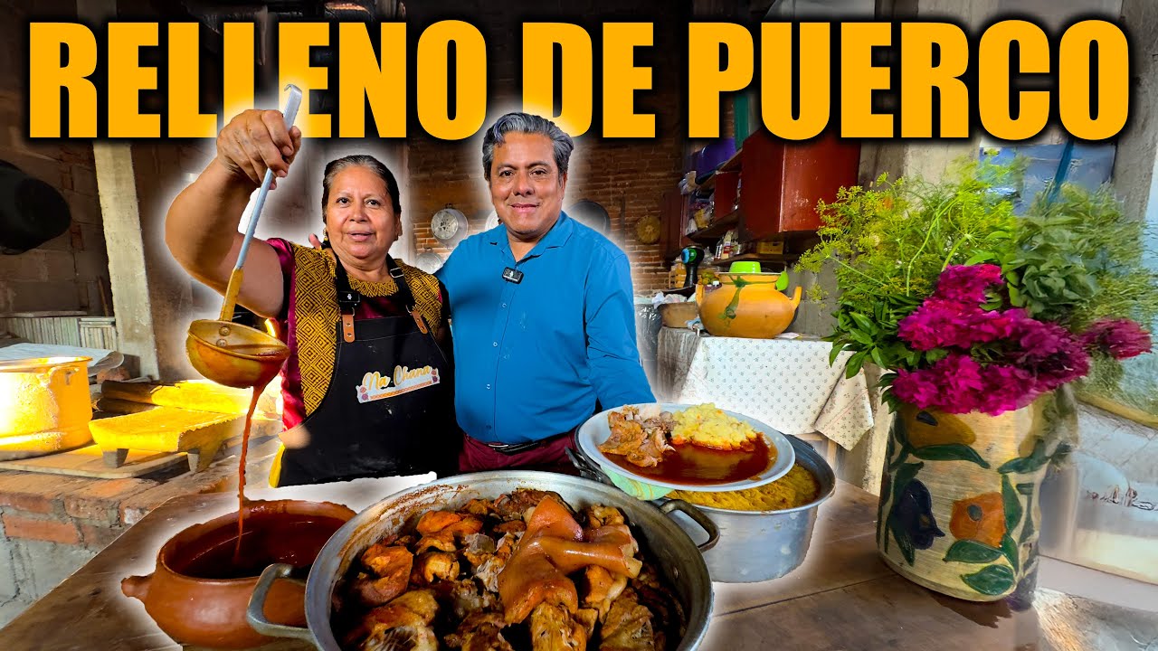 RELLENO de PUERCO con MOLE COLORADO y PURÉ de PAPA | Sabor de Tehuantepec, Oaxaca