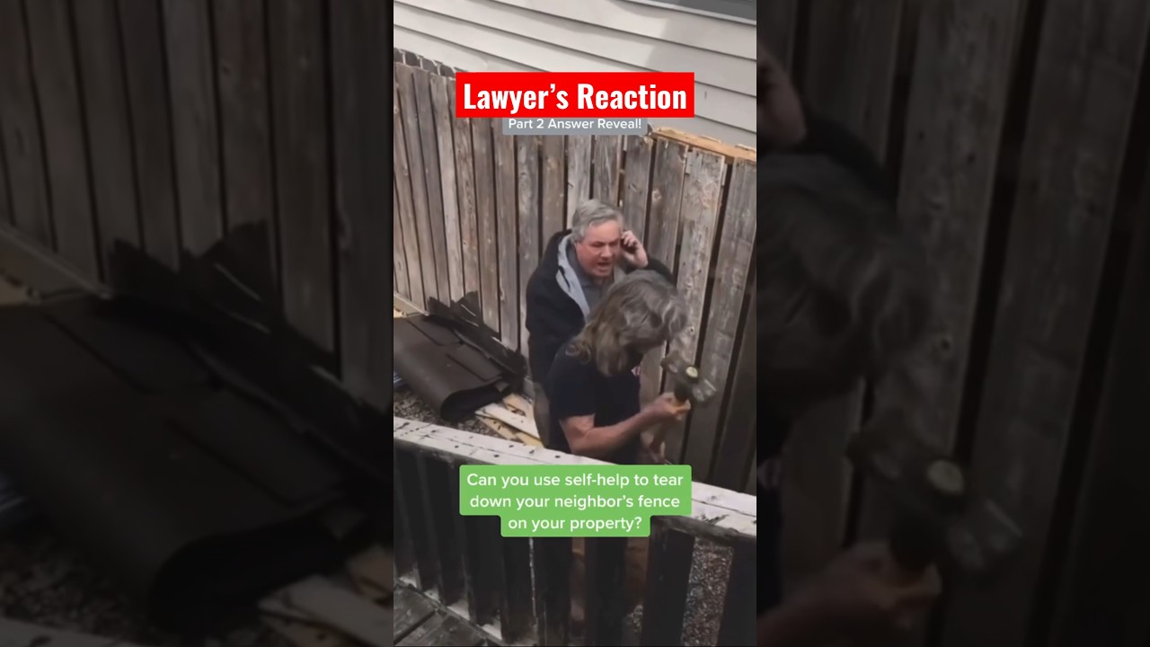 Man uses sledgehammer to take down his neighbor&rsquo;s fence. Who&rsquo;s liable? Attorney Ugo Lord reacts!￼