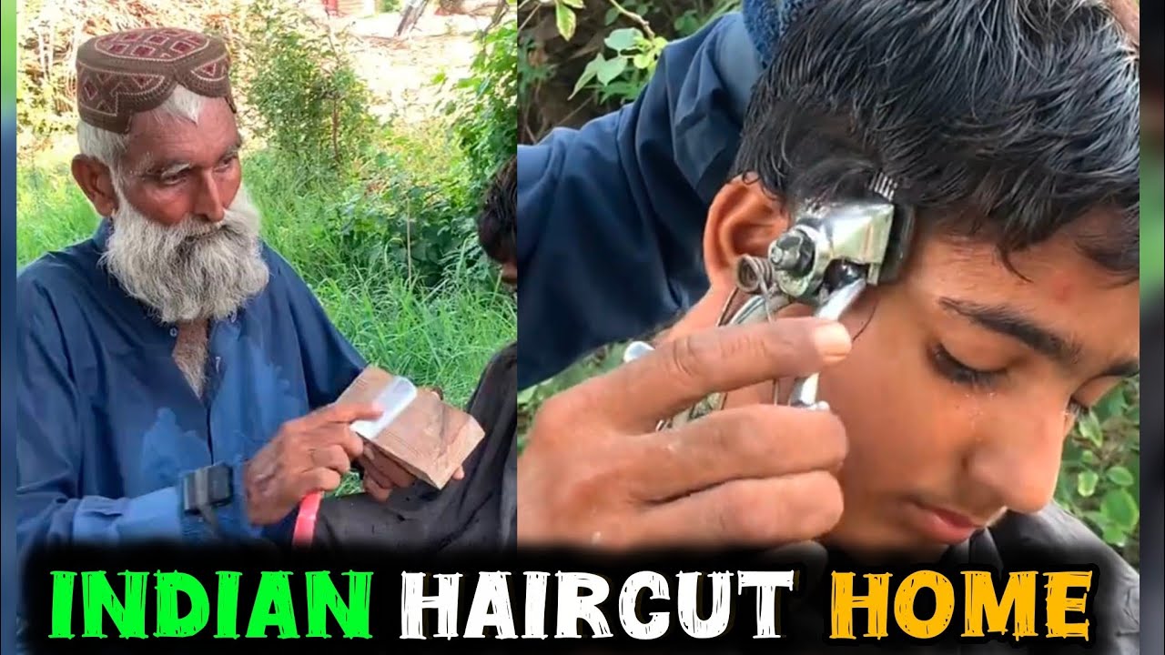 Indian haircut Home 🏡 |chichawatni village #hairstyle #haircut #asmar 
