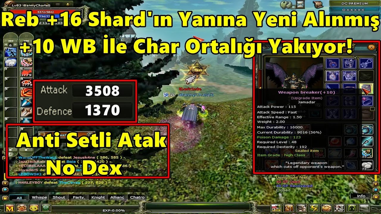 DomenicoWacco - Sirius'ta Taze +10 WB Alınmış Charla PK'ya Çıkarsa! | Knight Online