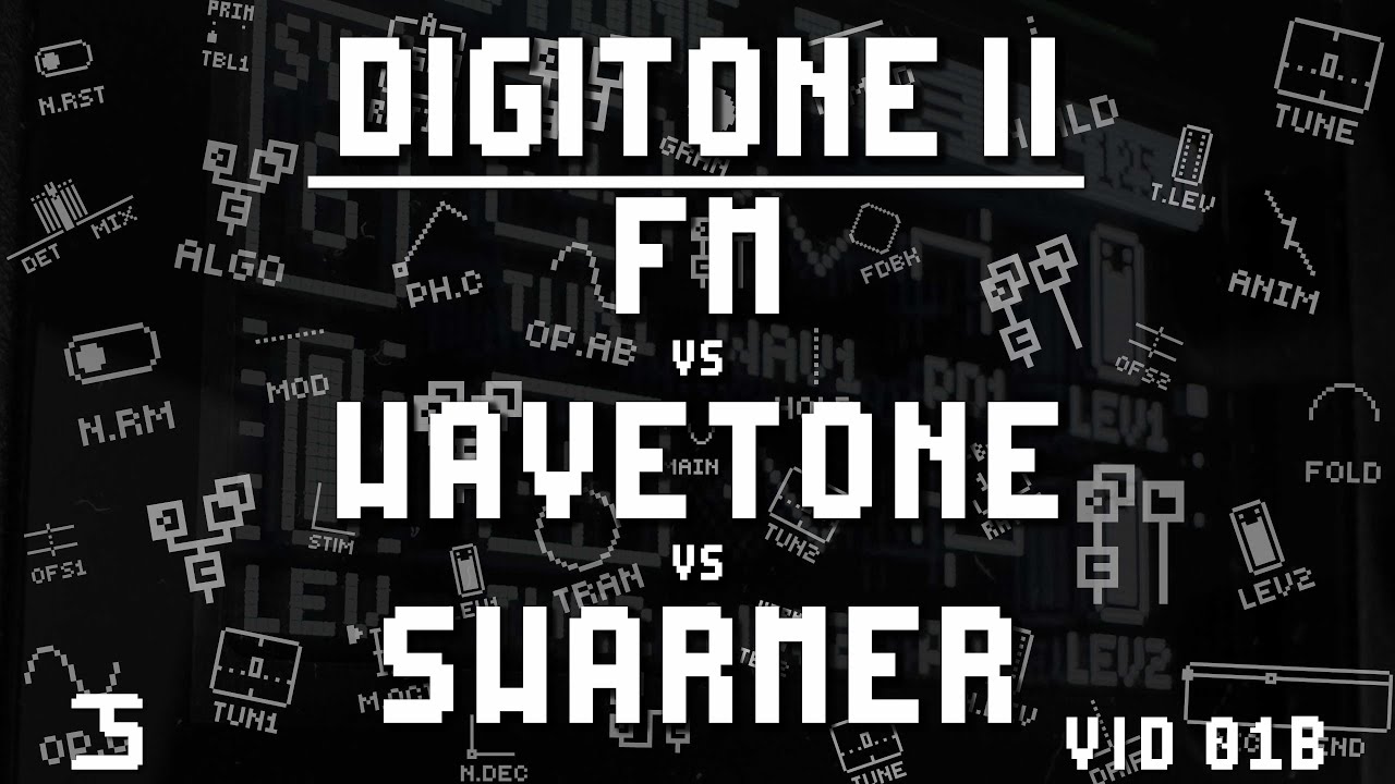 Сравнение Digitone II FM, Wavetone и Swarmer.