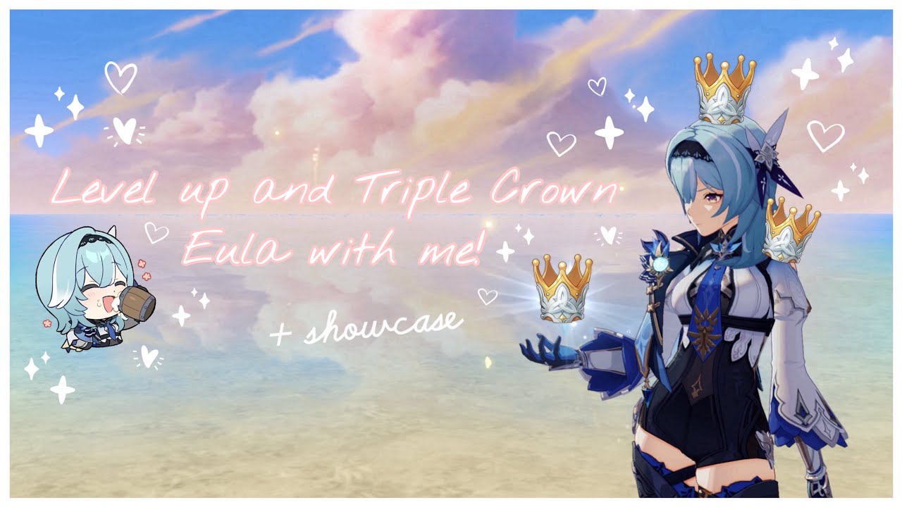 Triple Crowning Eula seconds after getting her! + DMG Showcase | Genshin Impact