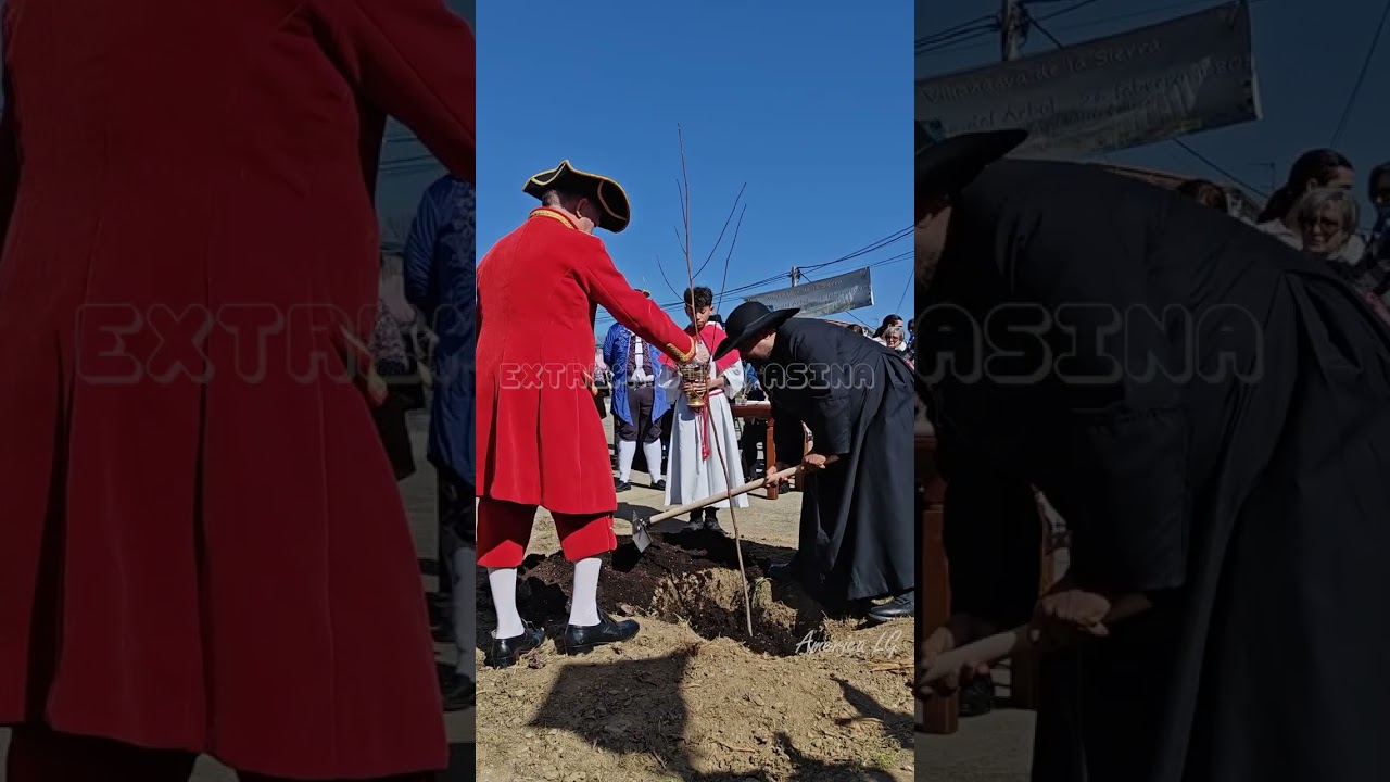 Recreación de la Fiesta del Árbol 'Escena Tercera' en Villanueva de la Sierra.