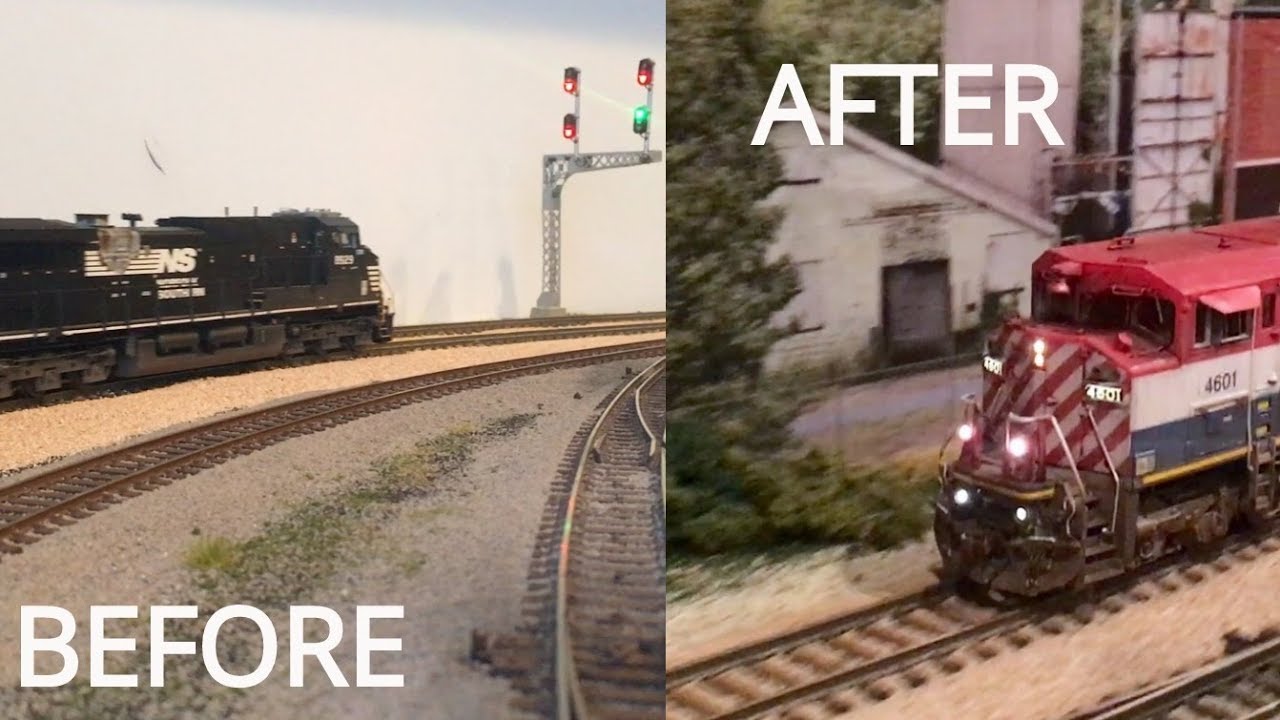 How to Install Realistic Model Railroad Backdrops