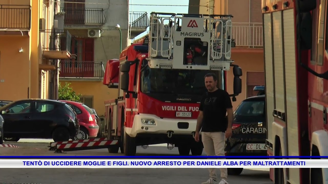 TENTÒ DI UCCIDERE MOGLIE E FIGLI  NUOVO ARRESTO PER DANIELE ALBA PER MALTRATTAMENTI