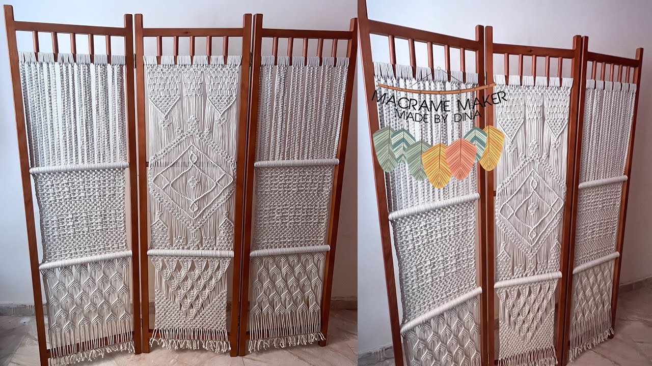 macrame room divider مكرميه بارڤان باسهل طريقة 🤍