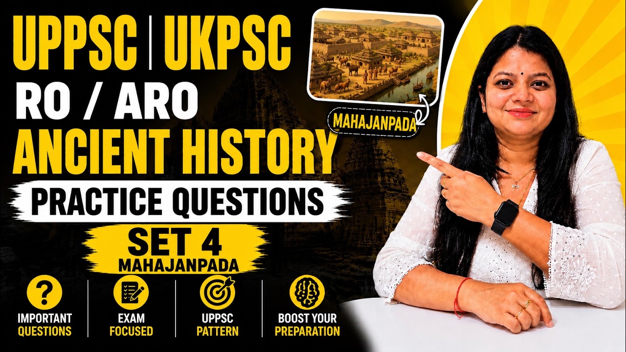 MAHAJANAPADA Period  Ancient History MCQs SET-4  🔥 UPPSC UKPSC RO/ARO  Most Expected Questions 🚀