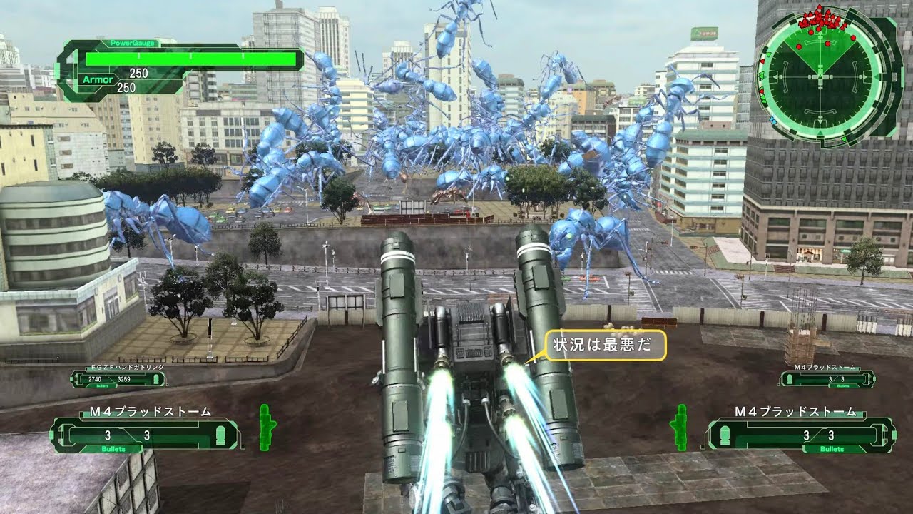 【地球防衛軍6】何とも言えない性能のブラッドストームを使う動画 DLC1 M4 市街侵食 INF 初期体力フェンサー