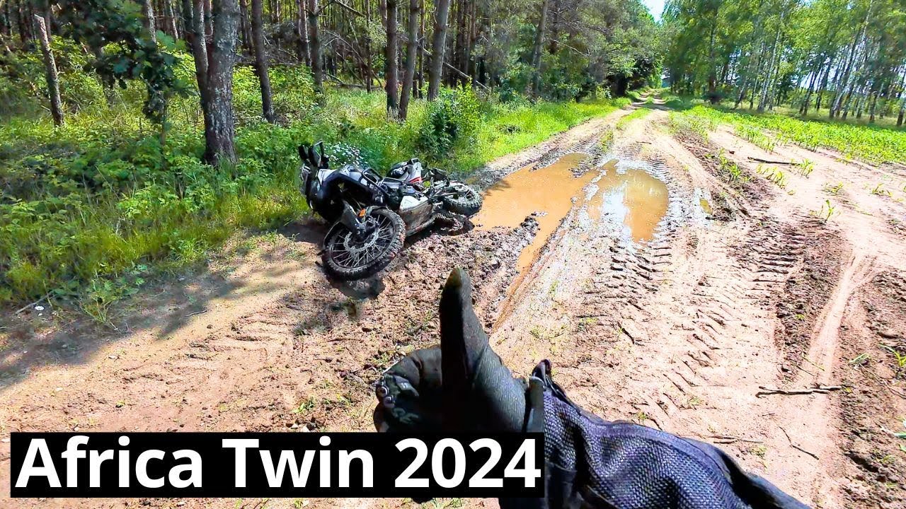 4K | Honda Africa Twin ES 2024 Quickshifter | Sunday Ride with Muddy Offroad