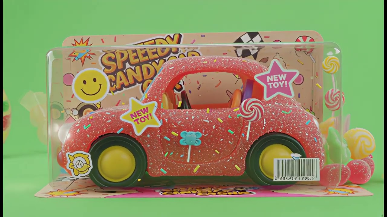 blister pack of sweets and gummies on chroma