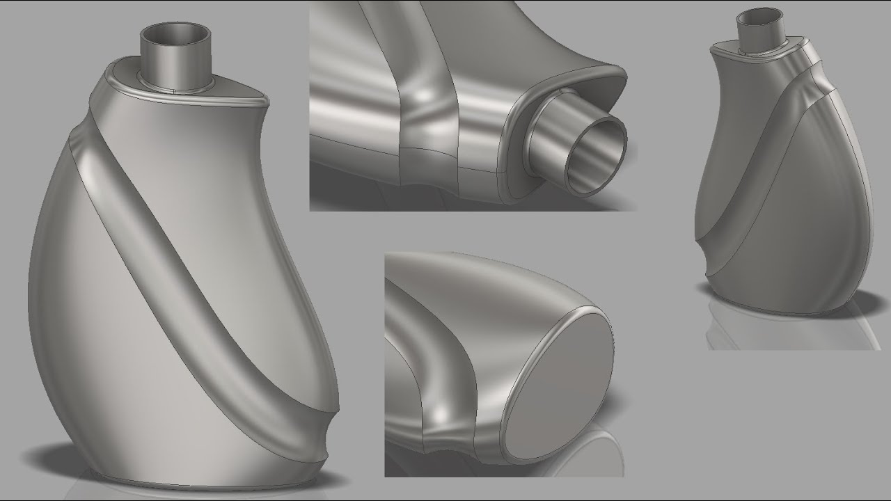 How to create bottle with inventor 2018