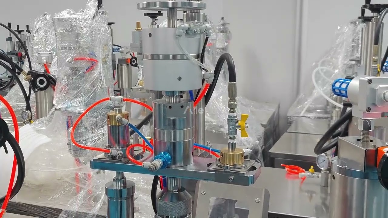 AILE Butane Gas 3 in 1 Semi Automatic Aerosol Filling Machine SHOW