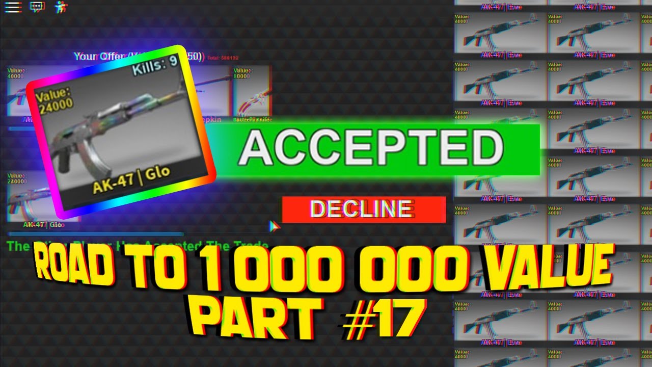 STATTRAK AK GLO! | ROAD TO 1 000 000 VALUE PART #17 | COUNTER BLOX TRADING