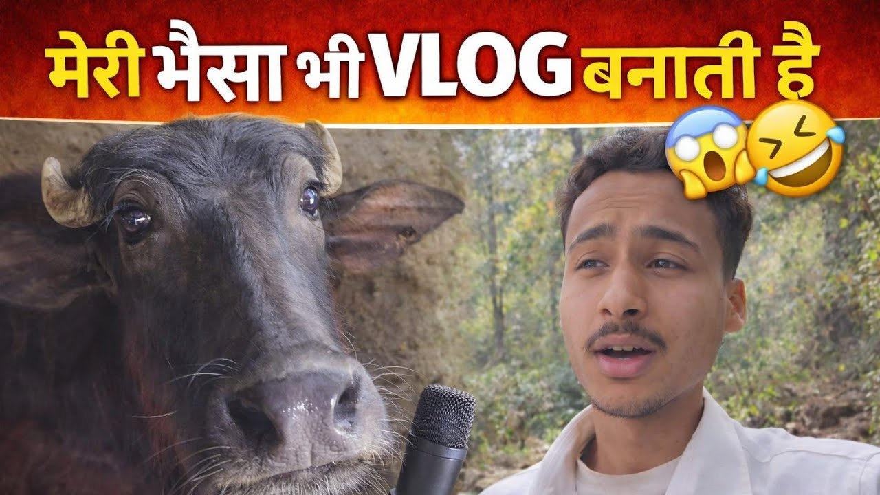 “मेरी भैंसा भी Vlog बनाती है 😲😂 | आज भैंसा ने कैमरा पकड़ लिया!”2️⃣#dailyvlog 