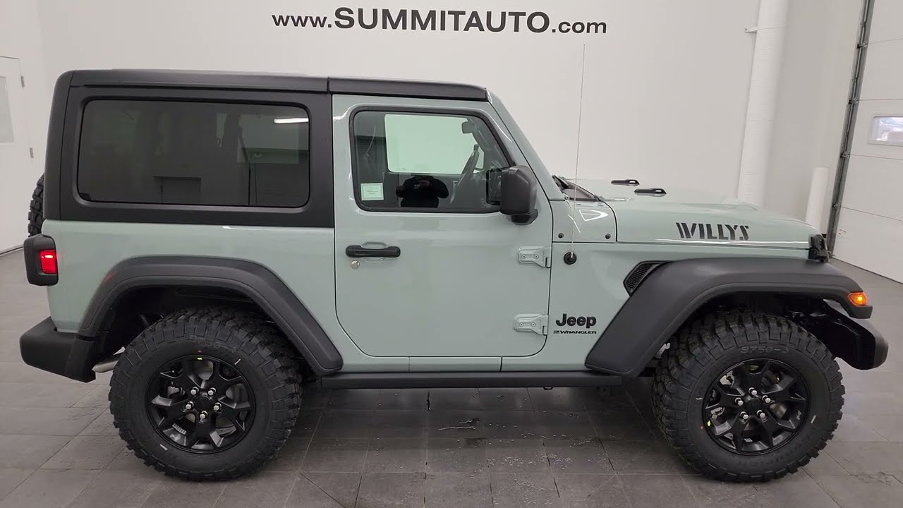 2023 JEEP WRANGLER 2 DOOR WILLYS SPORT EARL GRAY CLEARCOAT 4K WALKAROUND SOLD!