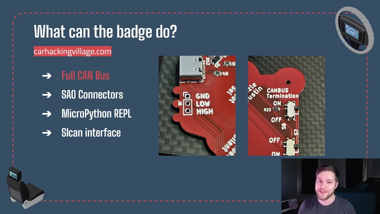DC31 Car Hacking Village Badge and SAO