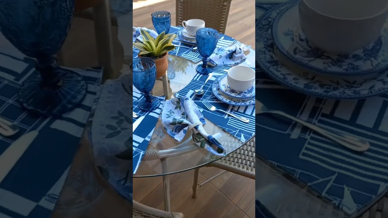 O charme do jogo americano especial para mesa redonda 🍷🥂                       #mesaposta