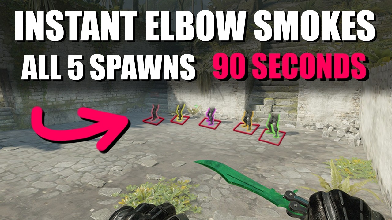 NO EXCUSES - ALL 5 Ancient INSTANT Elbow Smokes in Less than 90 Seconds + Reference Sheet
