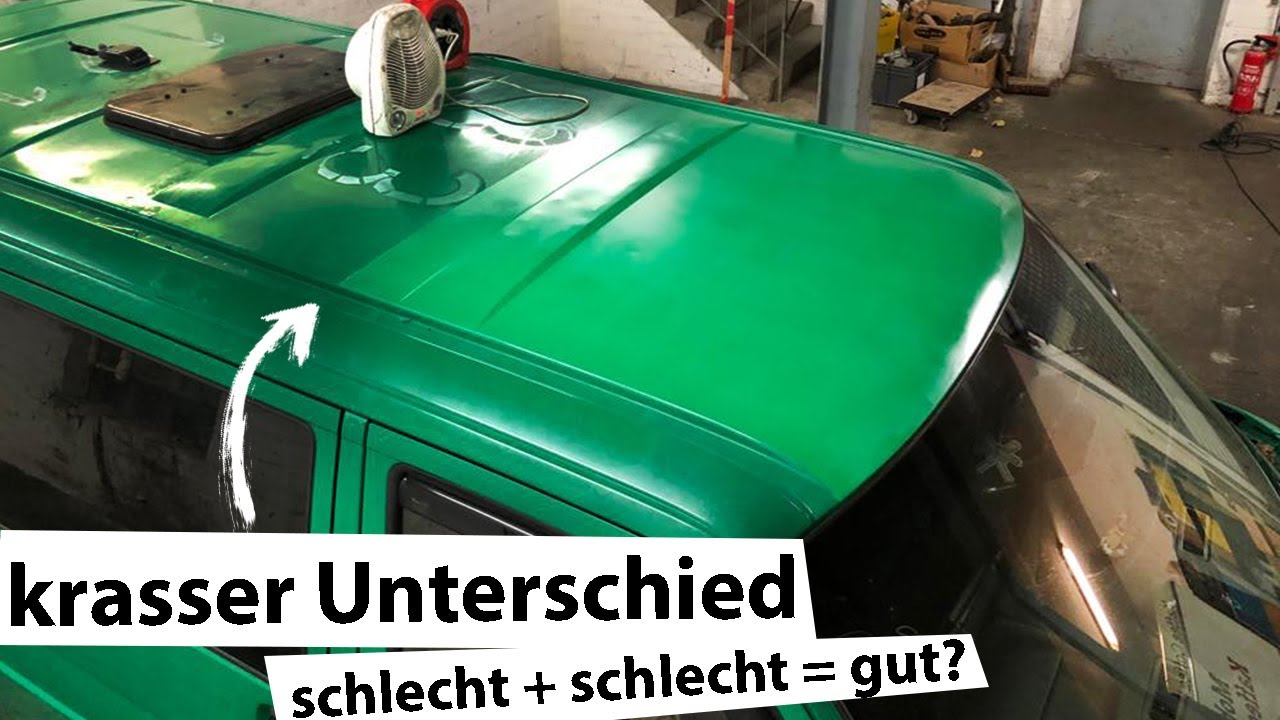 so habe ich meine schlechte Lackierung ausgebessert (VW T4 Offroad Camper Projekt)