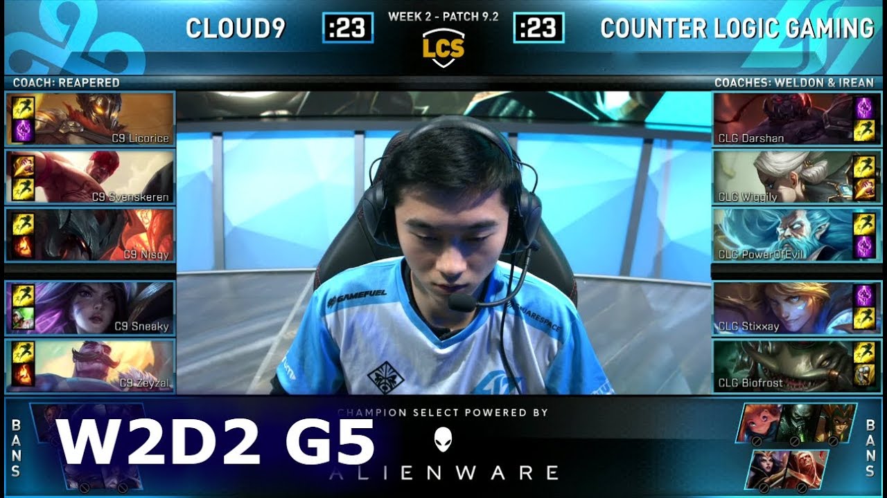 C9 vs CLG | Week 2 Day 2 S9 LCS Spring 2019 (ex-NA LCS) | Cloud 9 vs CLG W2D2