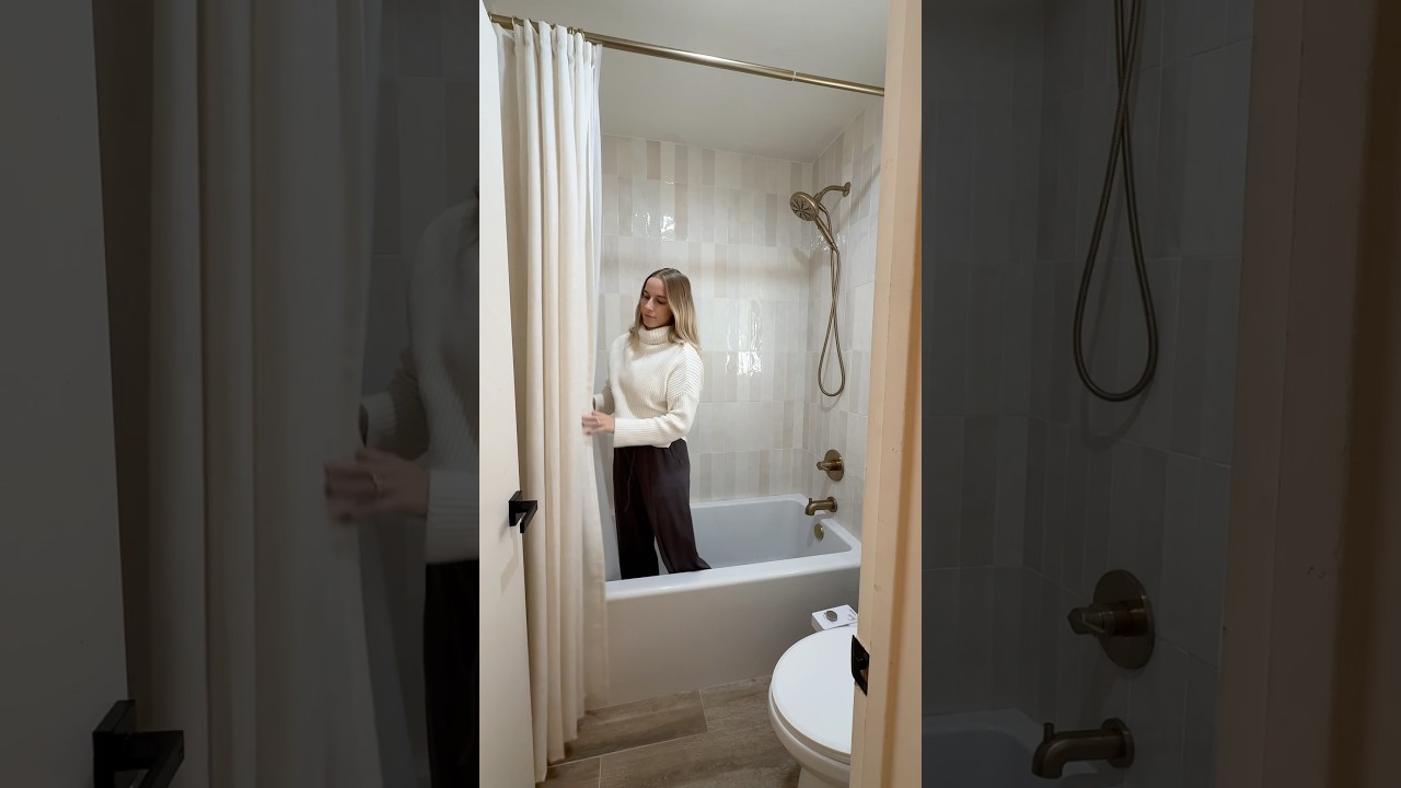Small Bathroom Transformation: Hall Shower Remodel Reveal 🚿✨