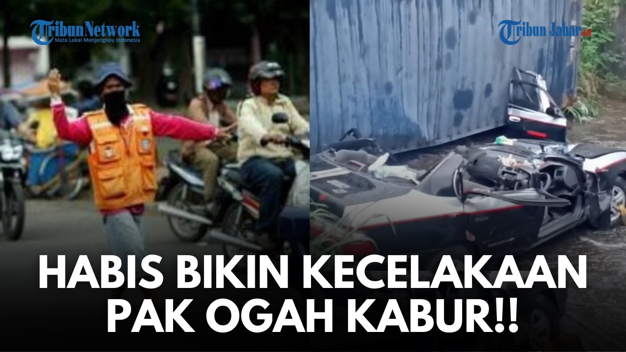 PAK OGAH DIBURU POLISI! Tertipu Arahan Tukang Parkir Kontainer Terguling Timpa Sedan Di Karawang